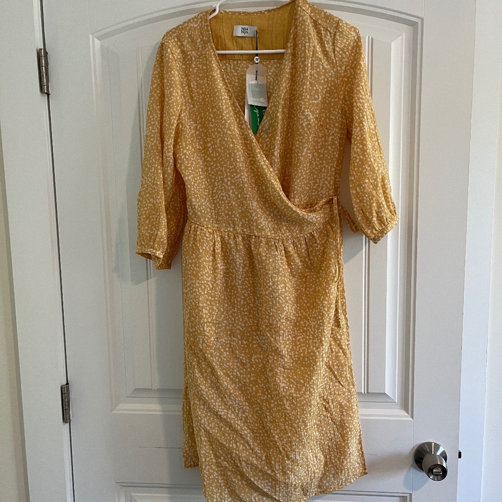 Noa Noa yellow wrap dress WITH TAGS